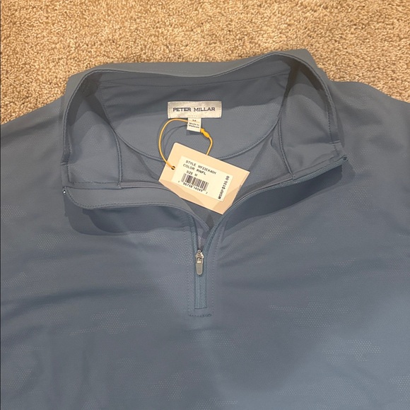 Peter Millar Light Blue Quarter-Zip Pullover - Picture 2 of 7